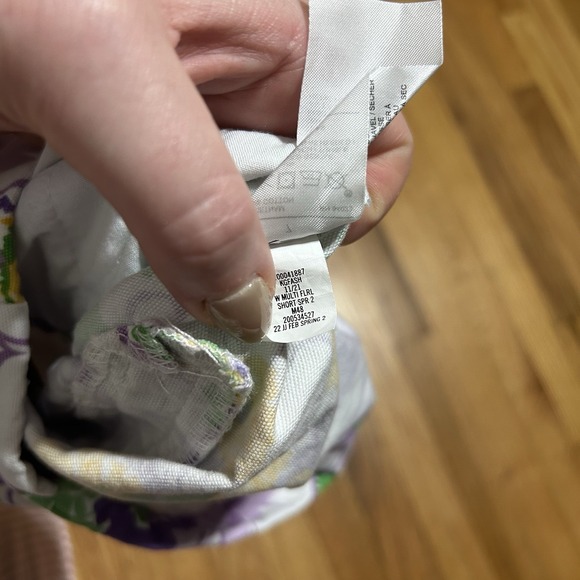 Janie & Jack Girls Purple Floral Shorts Lavender Elastic Waist Belted‎ Size 7 - Picture 4 of 6